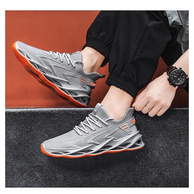 Giày thể thao nam sneaker Đế Xoắn Xám DF3 thoáng khí mới về