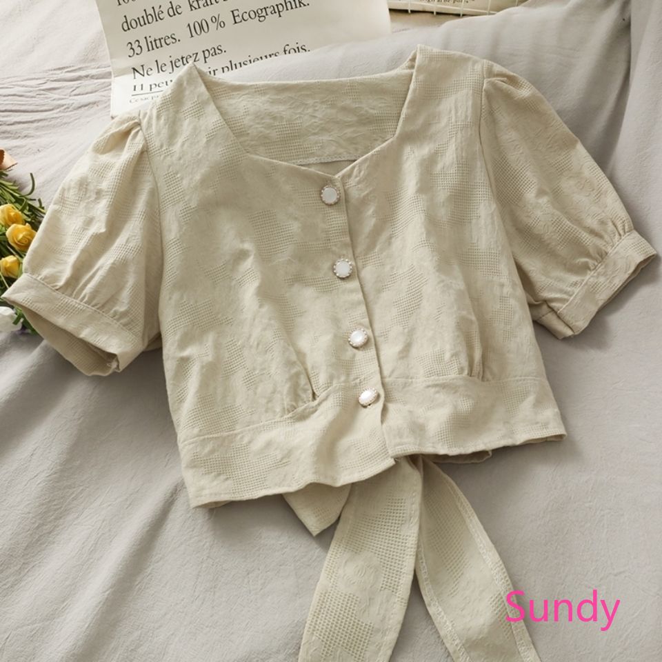 Áo sơ mi 1 hàng nút Retro mùa hè | BigBuy360 - bigbuy360.vn