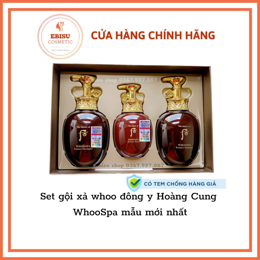 Set gội xả whoo đông y Hoàng Cung whoo mẫu mới nhất