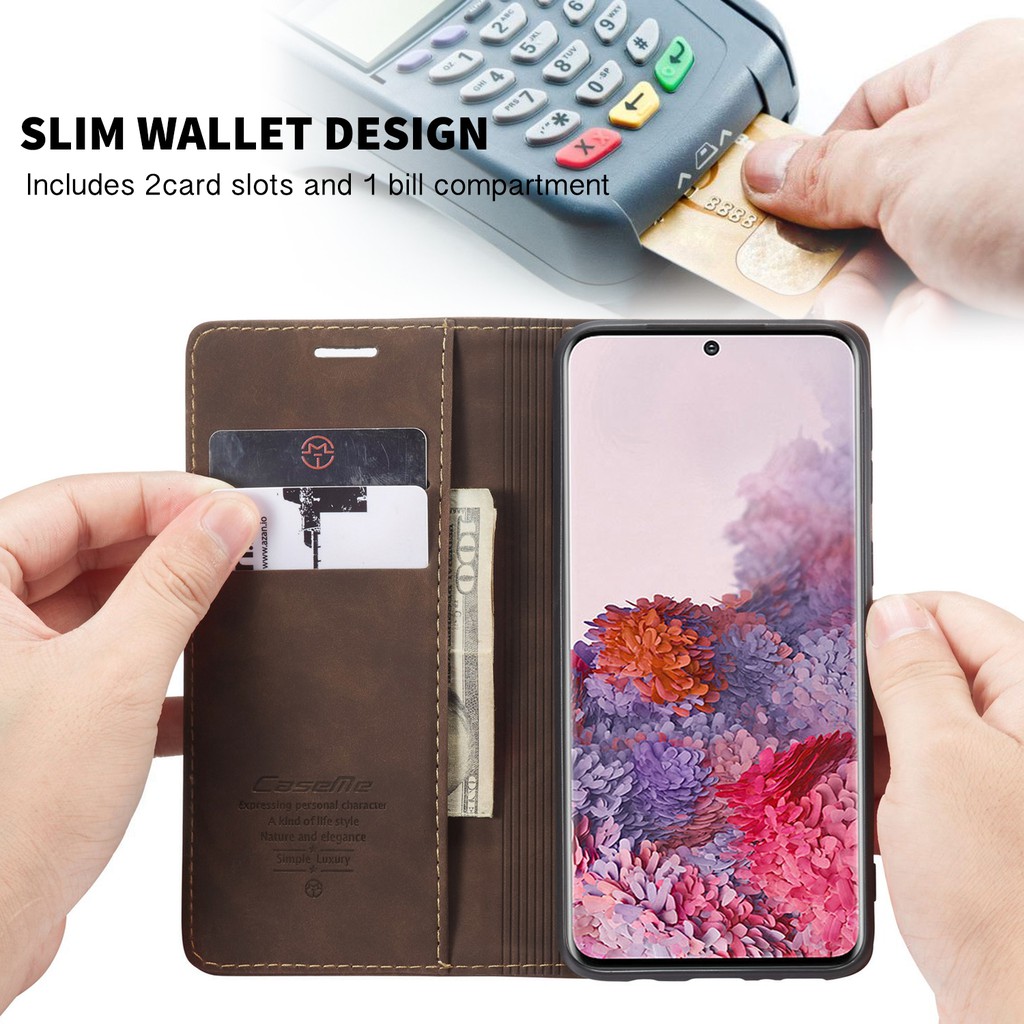 Bao Da Nắp Gập Phong Cách Retro Có Ngăn Đựng Thẻ Cho Samsung Galaxy A90 A80 A70S A70 A30S A50 A50S | BigBuy360 - bigbuy360.vn