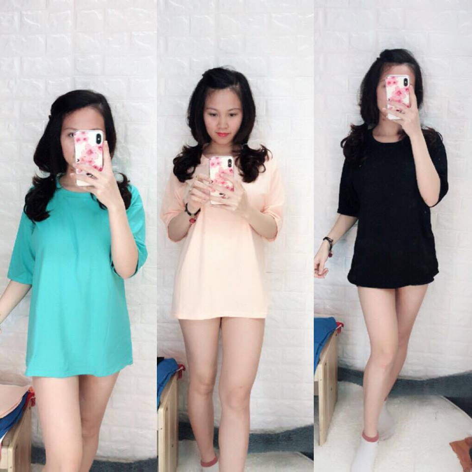 [ xả kho ] HS Áo thun trơn thụng nhiều màu