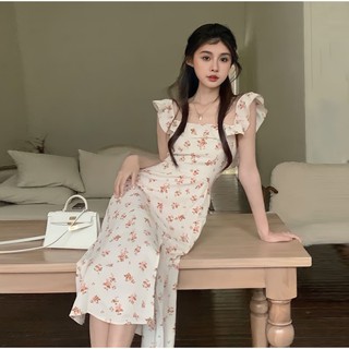 🦋🦋đầm hoa cánh tiên,váy hoa cánh tiên xẻ tà hotgirl cho nữ🦋🦋