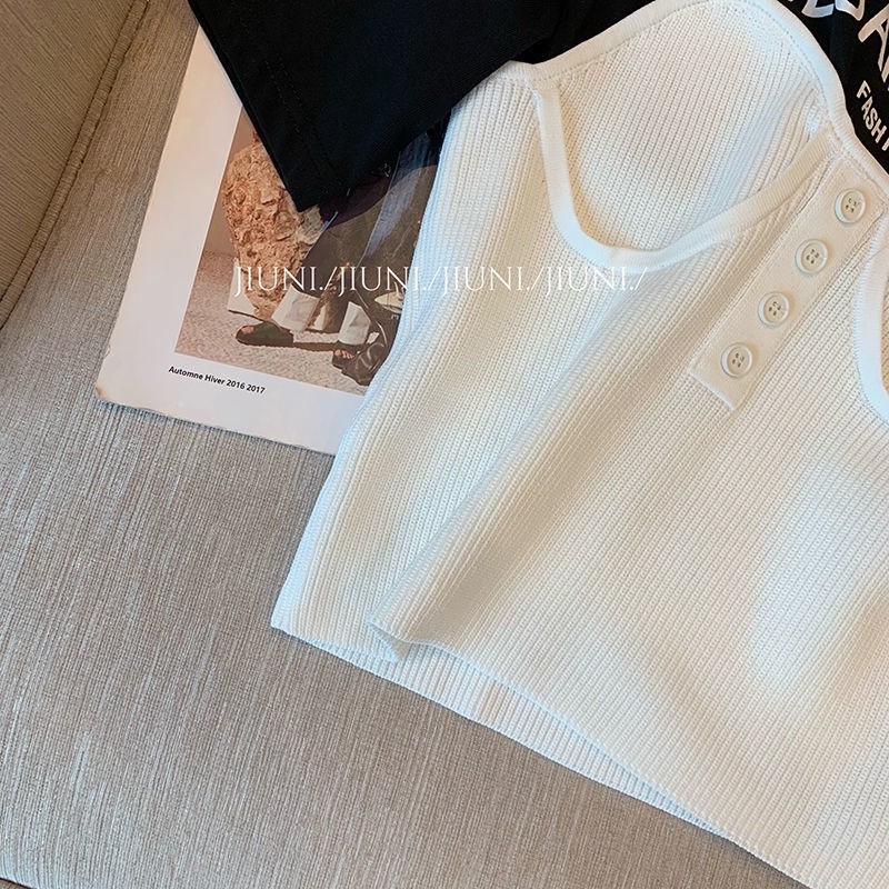 Áo Thun Ngắn Tay Giả Hai Lớp Lưng Cao Thời Trang Mùa Hè Hàng Mới Dành Cho Nữ