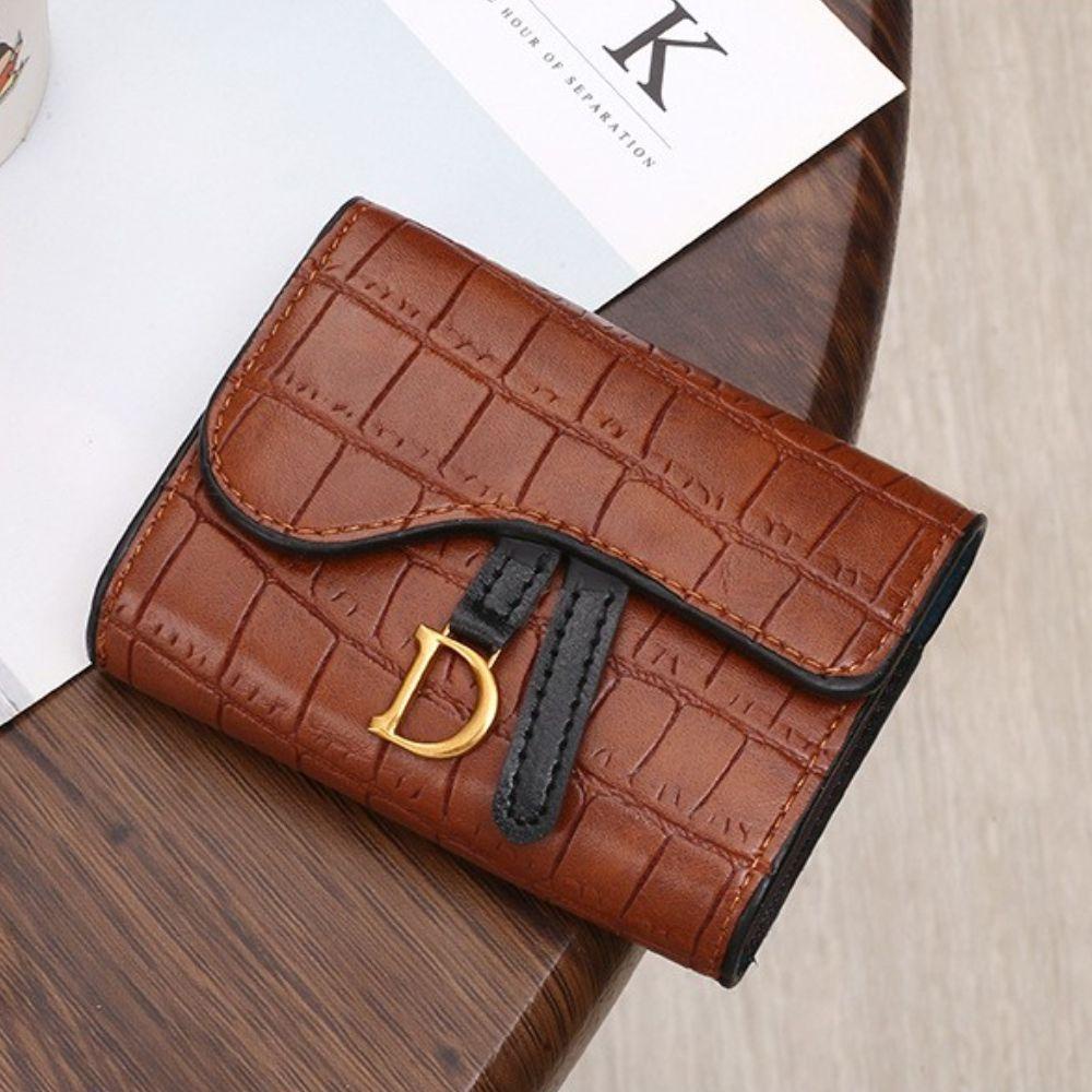 Ví Da PU Họa Tiết Da Cá Sấu Chất Lượng Cao Đựng Thẻ Tiện Dụng Giá Đỡ