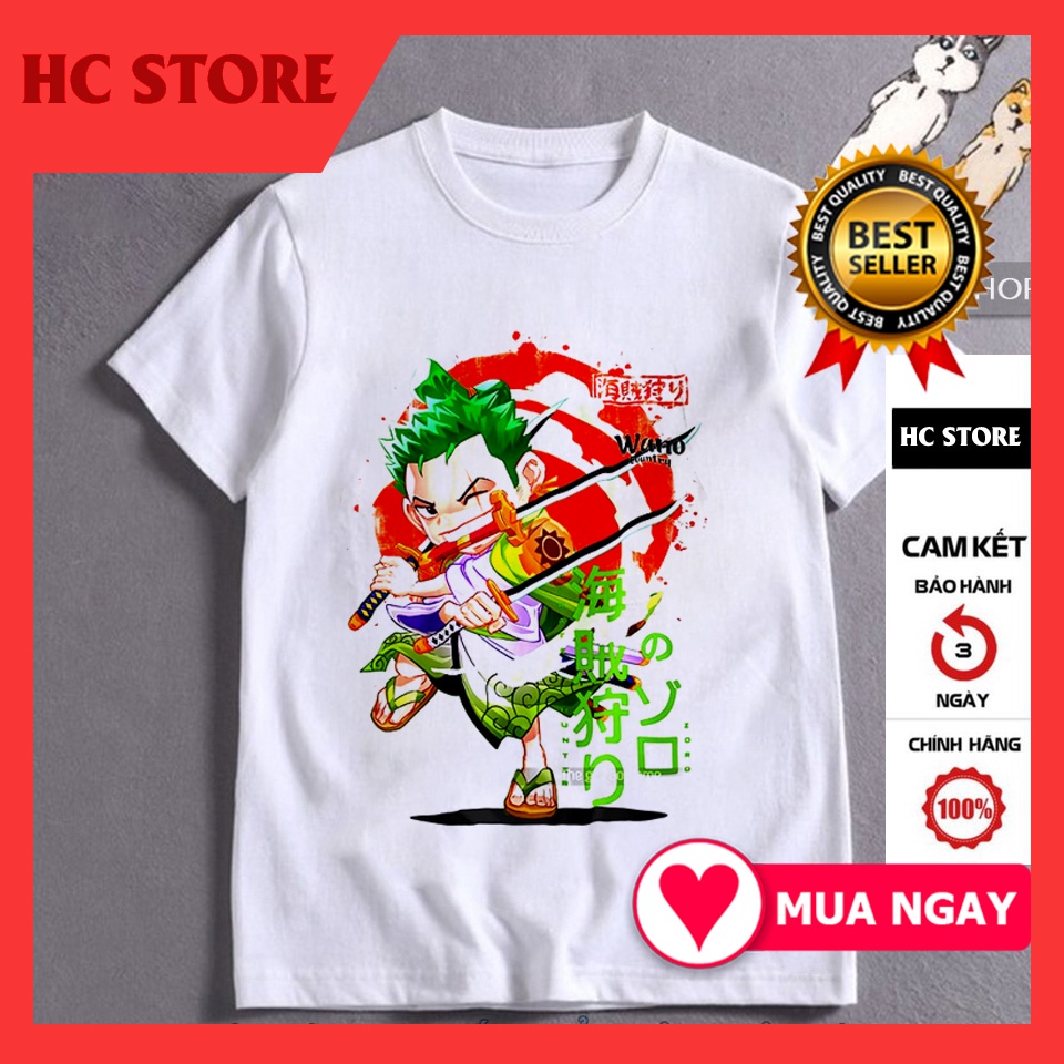 Áo thun One Piece Zoro Wano mẫu mới cực đẹp siêu HOT giá rẻ