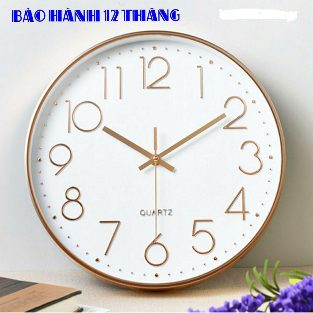 [ Hàng Chính Hãng ] Đồng hồ treo tường kim trôi mạ vàng QUARTZ [ ĐẲNG CẤP HOÀNG GIA ]