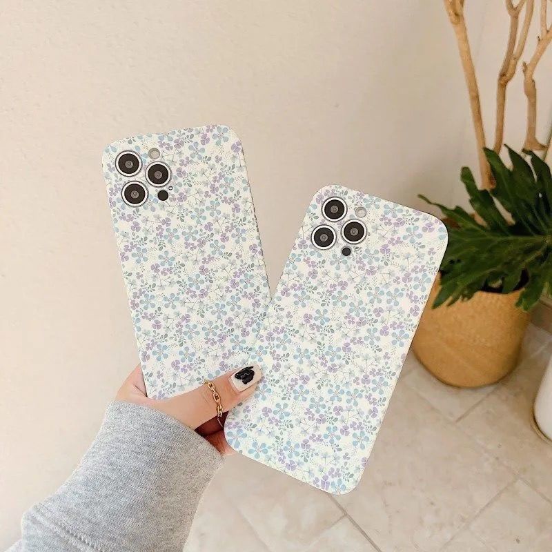 Ốp Điện Thoại Mềm Chống Rơi Họa Tiết Hoa Oải Hương Cho IPhone 12 11 7 8 + SE X XS XR XSMAX 11 11pro 11promax 7 12 12promax