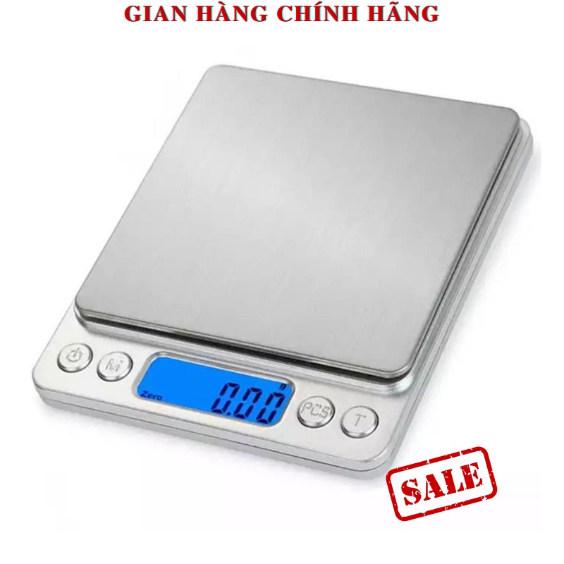 Cân Tiểu Ly Điện Tử Platform 3kg Đa Năng Tiện Lợi Chính Xác Cực Cao, Cân Inox I-2000 Tiện lợi dễ sử dụng tặng kèm pin