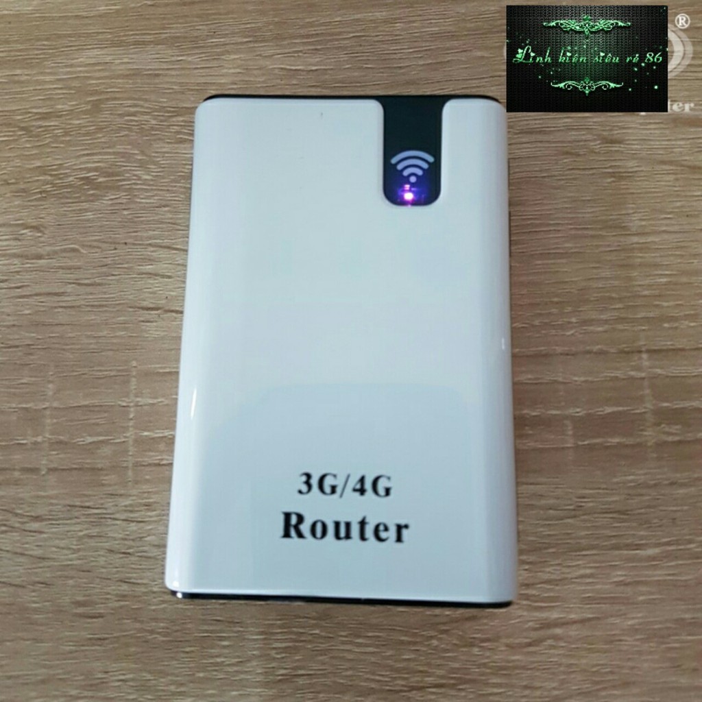 phát wifi từ sim 3G, 4G kiêm  thêm  sạc dự phòng 5200 mAh