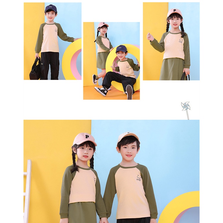 Áo Thun Bóng Chày Tay Dài Thời Trang Cho Bé 100-160cm
