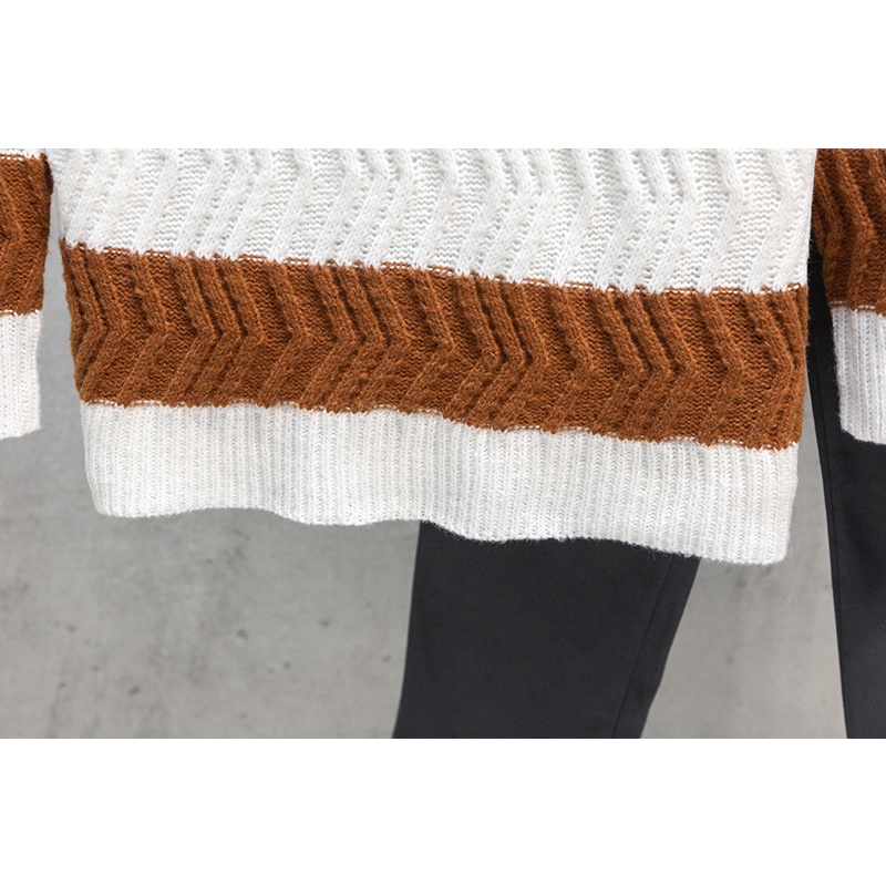 Áo Sweater Dệt Kim Kẻ Sọc Ngang Thời Trang Cho Nam Nữ