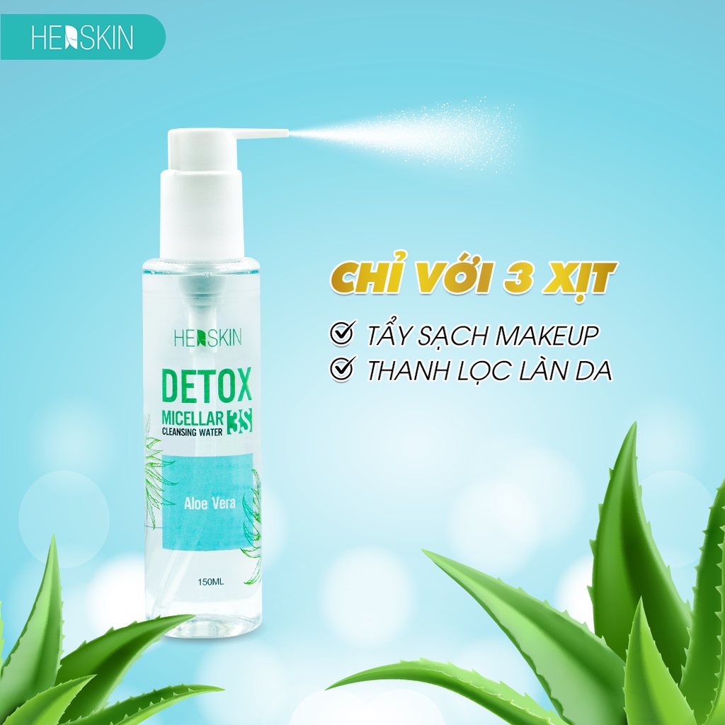 Nước Tẩy Trang Lô Hội Herskin Detox Micellar Cleansing Water 3s 150ml