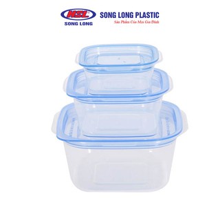 Bộ 3 Hộp nhựa Bảo Quản Thực Phẩm Song Long 2721