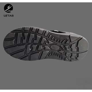 Giày Sandal Nữ, Nam Quai Chéo Xỏ Ngón Letas  - Đen