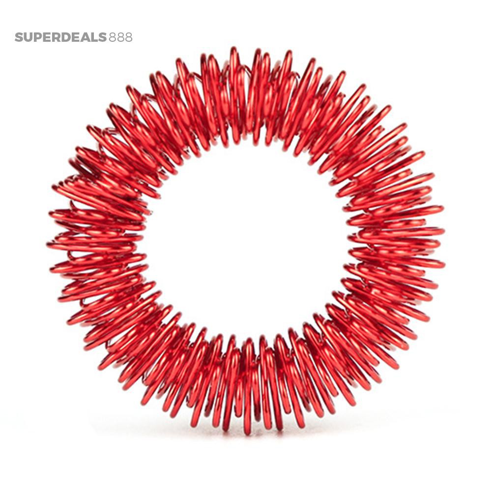 Nhẫn đeo massage bấm huyệt thư giãn cho ngón tay bằng thép không gỉ tiện dụng