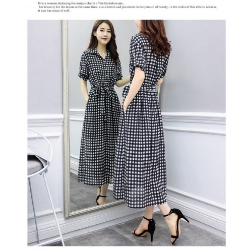 ĐẦM XÒE ĐẸP CÔNG SỞ GIÁ TỐT  [tặng ngay bút chì kẻ mày ] (CARO THẮT EO) | BigBuy360 - bigbuy360.vn