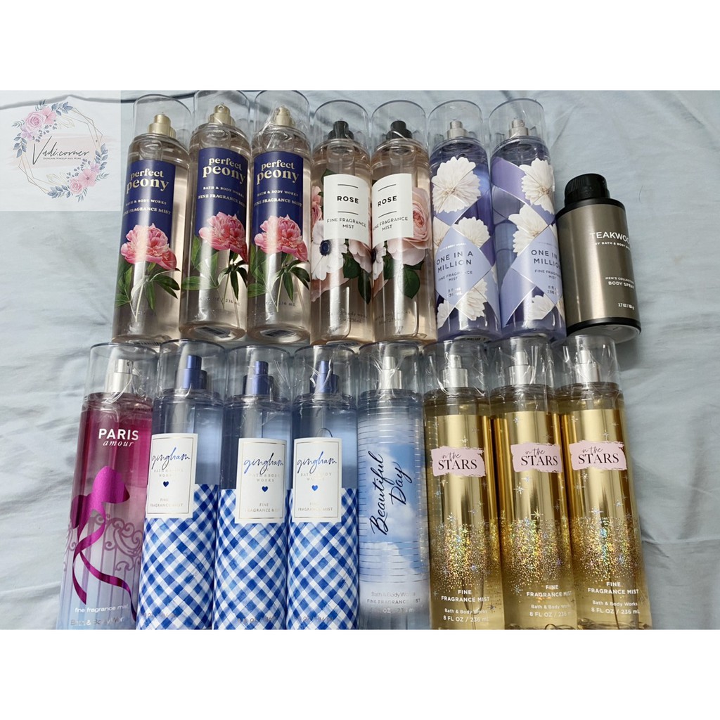 (Hàng chuẩn)Nước hoa xịt toàn thân fragrance mist Bath and body works ( USA )