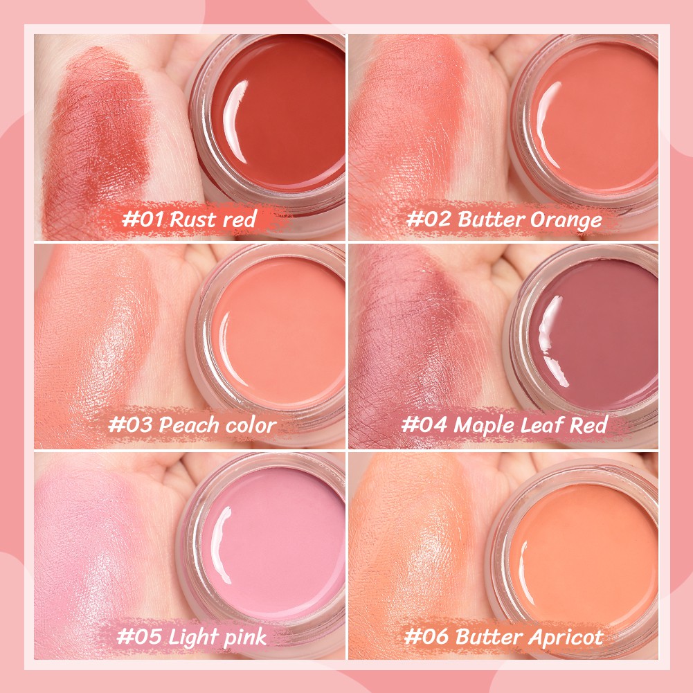 GECOMO Phấn má hồng dạng lỏng 3 trong 1 Makeup Clay Lipstick & Blush & Eyeshadow Blush không thấm nước Gream Cosmetics