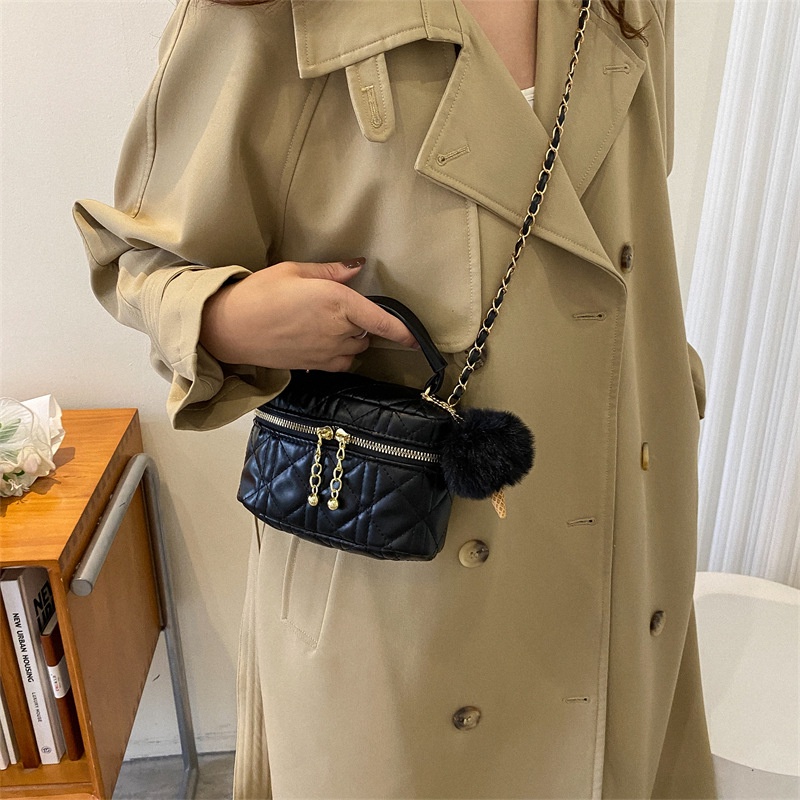 JASMIN NOIR Túi Xách Tote Hộp Vuông Có Dây Đeo Sợi Xích Kẻ Sọc Caro Thời Trang Cho Nữ