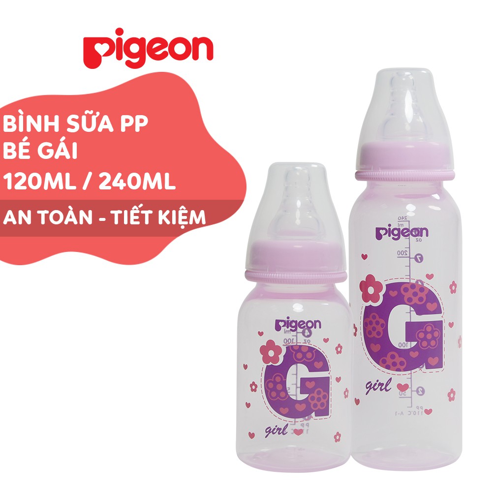 Bình Sữa Pigeon PP Cao Cấp Hình Chữ G 120ml/ 240ml