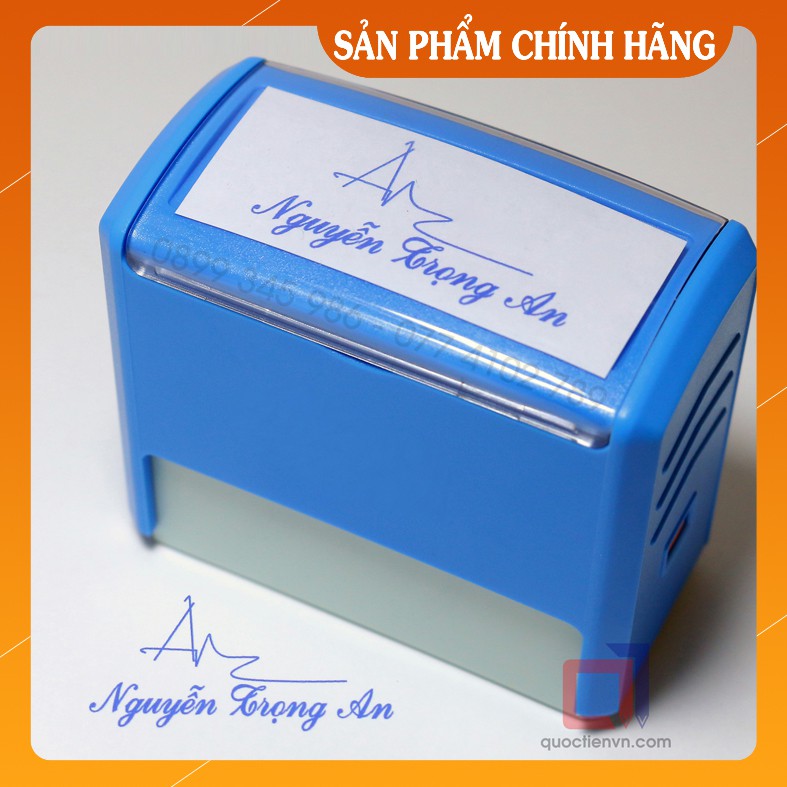 Con dấu chữ ký kèm tên làm theo yêu cầu 22x58mm hãng TDstamp