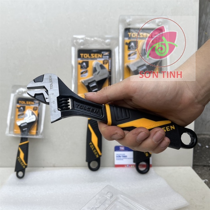 Mỏ lết công nghiệp cán nhựa đen TOLSEN 15308 15309 15310 15311