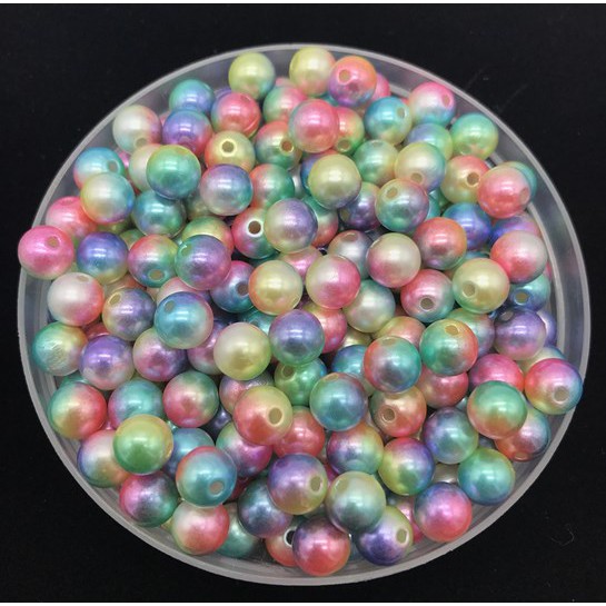 Set 4 / 6 / 8 / 10mm 50-400 Hạt Ngọc Trai Giả Bằng Nhựa ABS Dùng Làm Trang Sức Thủ Công