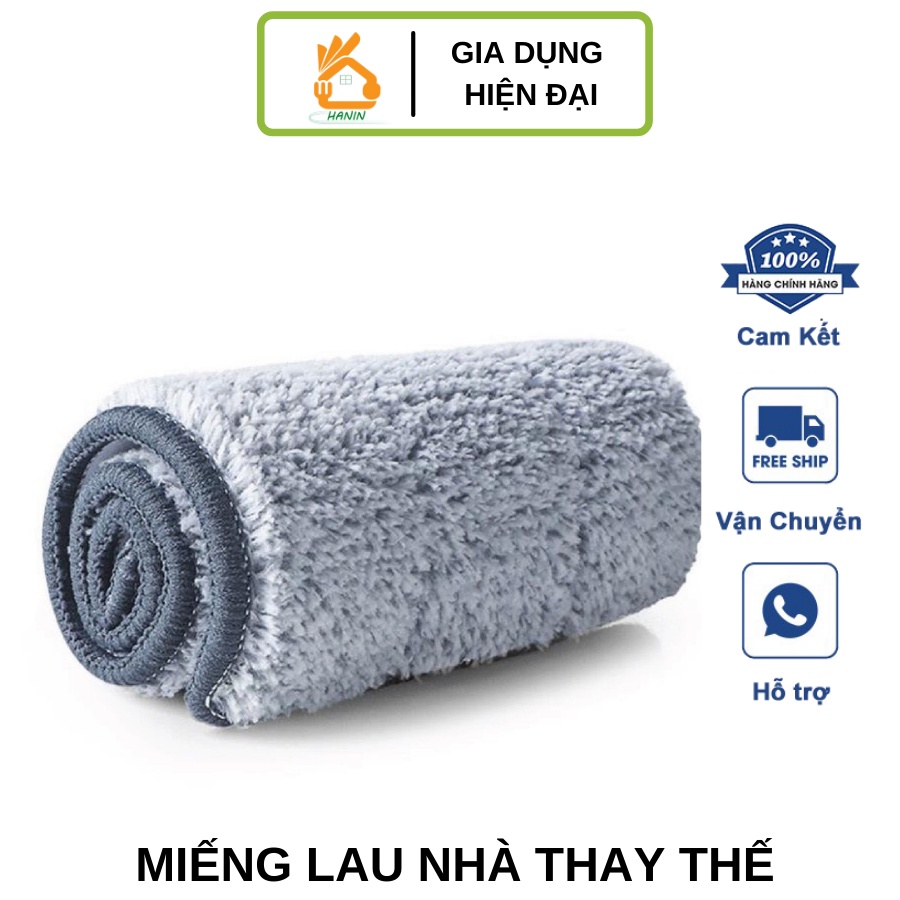 Miếng Lau Nhà Thay Thế Dành Cho Bộ Thùng Lau Nhà  Cam Kết Chất Lượng  Miếng Lau Nhà Hình Chữ Nhật LS-CKT-BL + ảnh thật