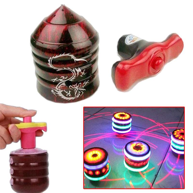 The toy gyroscope has an LED light and plays lovely music for children