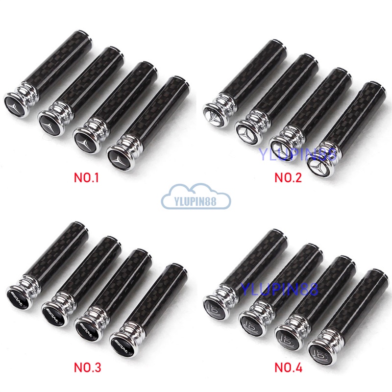 Bộ 4 Chốt Khóa Cửa Xe Hơi Bằng Sợi Carbon Cho Mercedes Benz amg W203 W210 W211 W124 W204 W202 W212 C200 W205 W220 190E W140