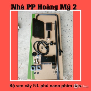 Bộ Sen cây tắm đứng Nóng Lạnh đồng thau phím đàn phủ NANO đen