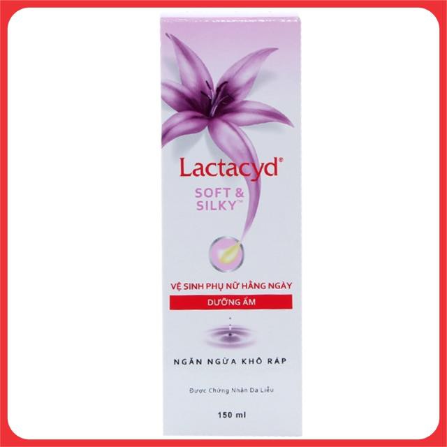 Dung dịch vệ sinh phụ nữ Lactacyd soft &amp; silky hộp 150ml