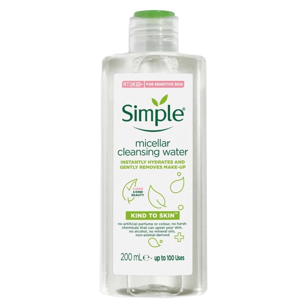Nước Tẩy Trang Simple Micellar Cleansing Water 200ml hàng chính hãng