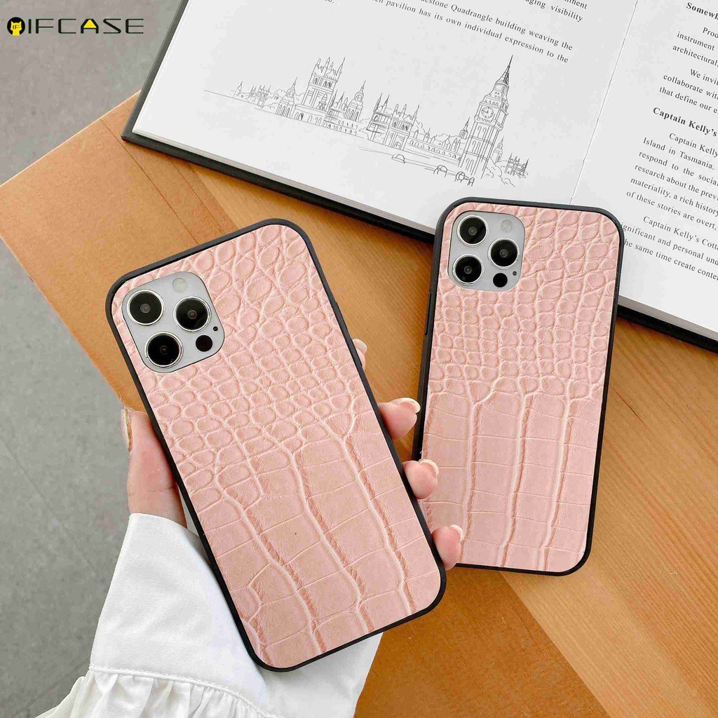 Ốp Điện Thoại Họa Tiết Da Cá Sấu Màu Hồng Cho Oppo Reno 5 4 Pro 3 2z 2f 2 Z 10x Zoom F11 R17 Pro F9 F7 F3 F1 Plus F1S R15