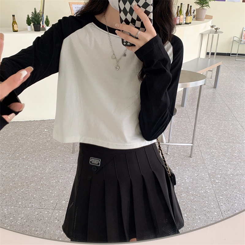 SUXI Áo Tay Dài Cổ Tròn Dáng Rộng Thời Trang Mùa Thu Cho Nữ