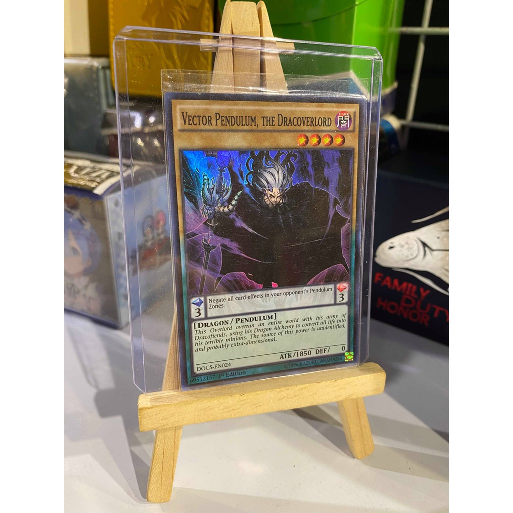 Lá bài thẻ bài Yugioh Vector Pendulum the Dracoverlord – Super Rare - Tặng bọc bài nhựa bảo quản