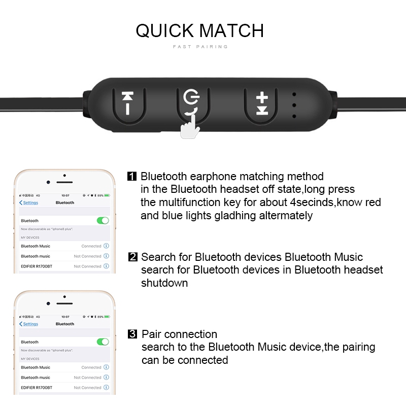 Tai Nghe M9 Bluetooth Thể Thao Chống Ồn Kèm Mic