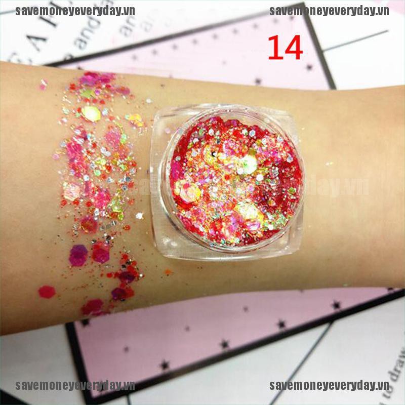 [Save] Mermaid holographic glitter powder face eye shadow body makeup nail art [VN]