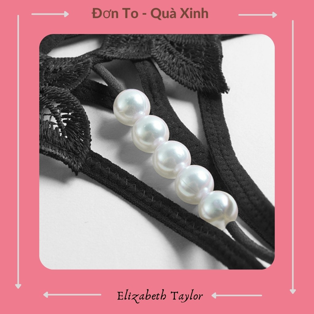 Quần Lót Ren Lọt Khe,Đính Ngọc Trai Cực Quyến Rũ - Lót Cao Cấp