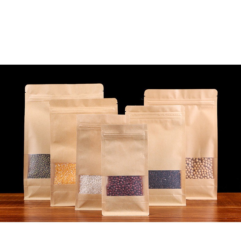 1kg zip giấy cửa sổ tràn viền, đáy ô van, hàng bóng đẹp