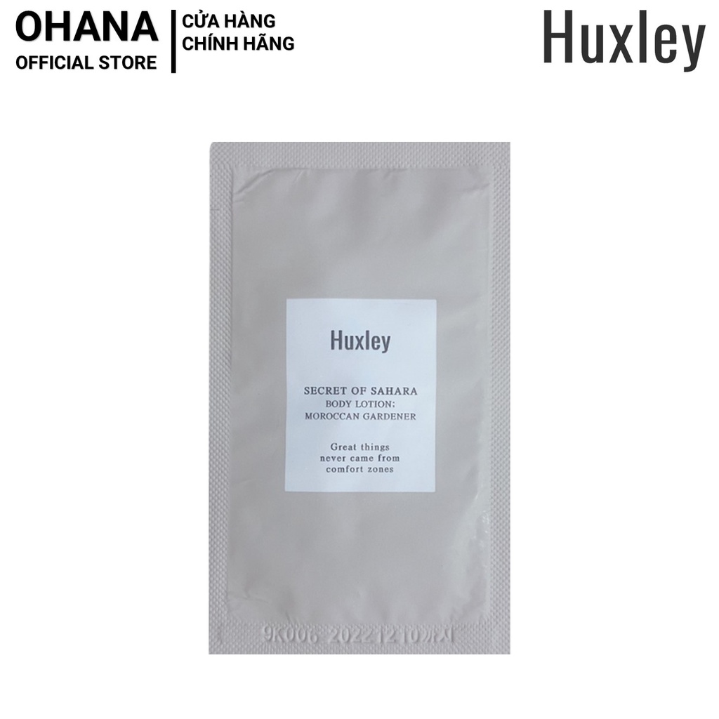 Sữa dưỡng thể trắng da, dưỡng ẩm, ngừa lão hóa Huxley BODY LOTION Sample 5ml