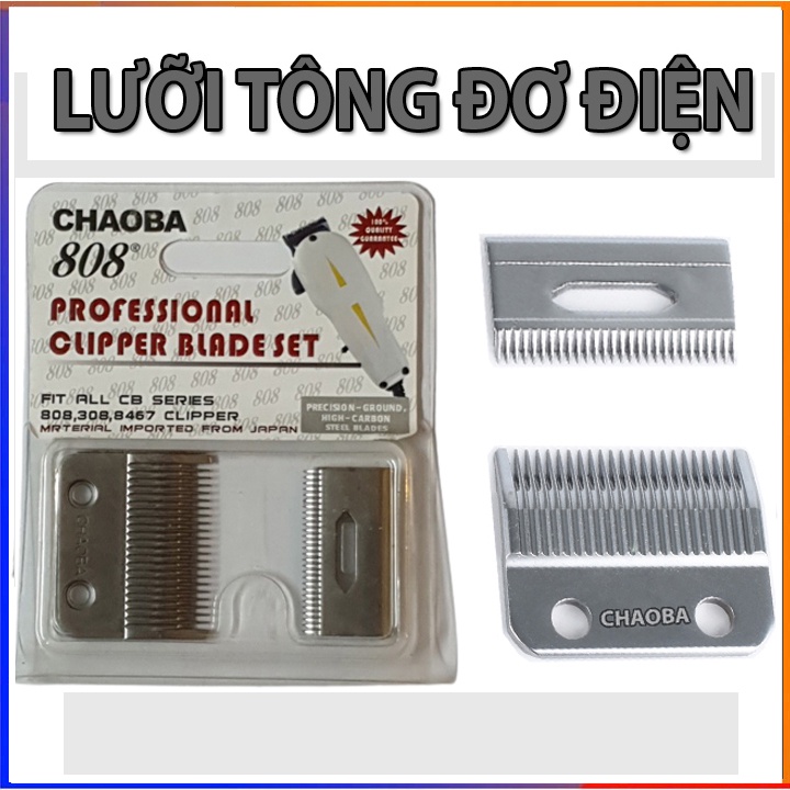 Bộ lưỡi thay thế tông đơ Chaoba 808 lưỡi thép không gỉ có thể dùng cho các mẫu  tông đỡ điện có bản lưỡi 4,5 đến 4,7 cm