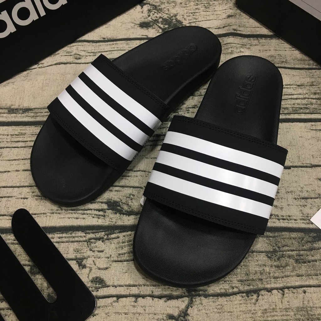 Dép Adidas Quai Ngang FREESHIPAdidas Adilette Comfort Slides Black White Chính Hãng - Dép Thời Trang Đế Mềm AP9971