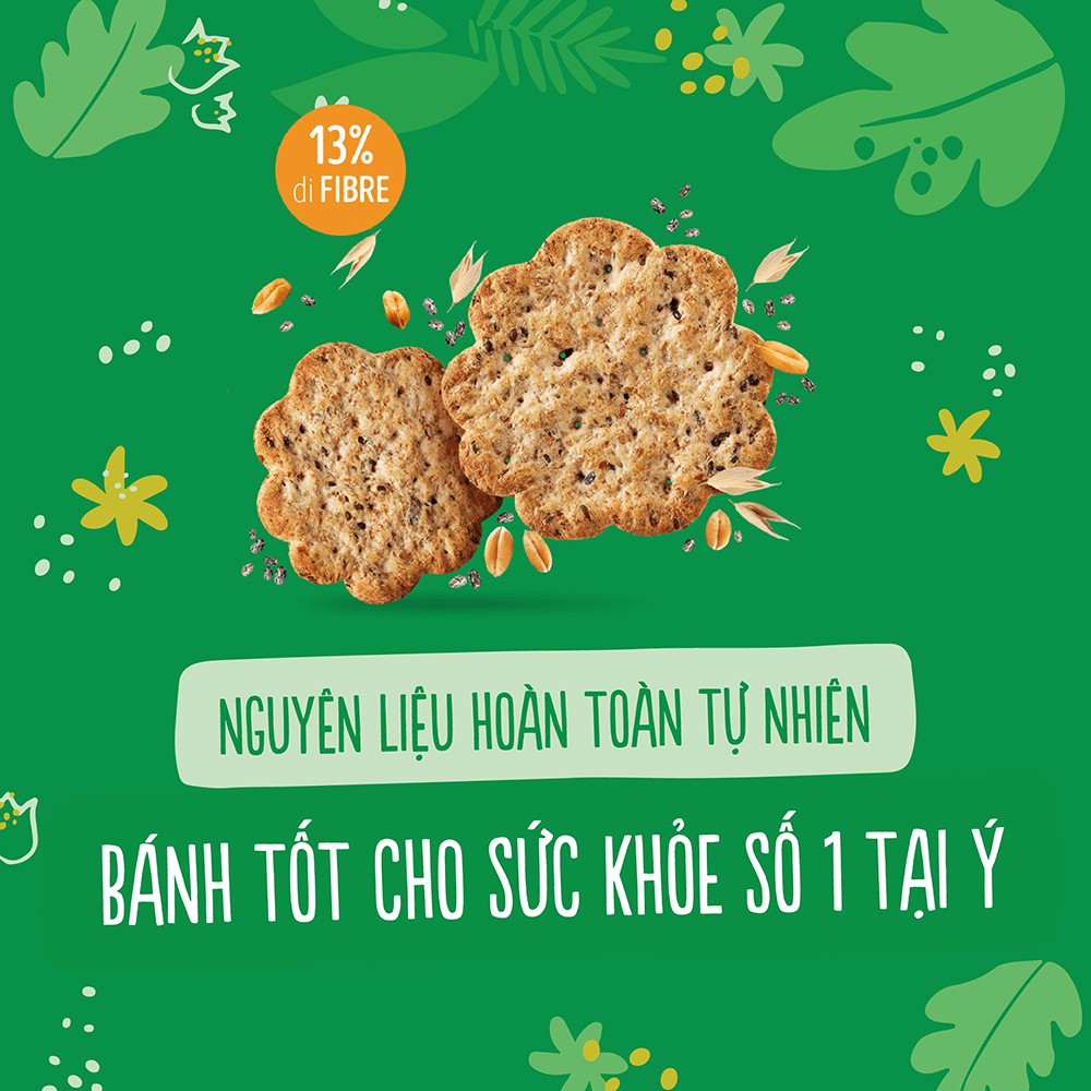 Bánh qui giòn hạt yến mạch và hạt chia Misura 230g dùng bột mì nguyên cám, giàu chất xơ, nhập khẩu Ý | BigBuy360 - bigbuy360.vn
