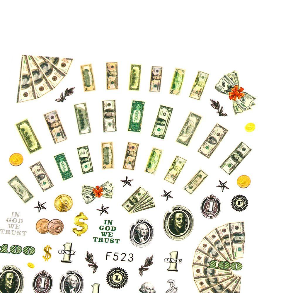 Sticker Dán Móng Nghệ Thuật Phong Cách Giàu Sang Thời Trang