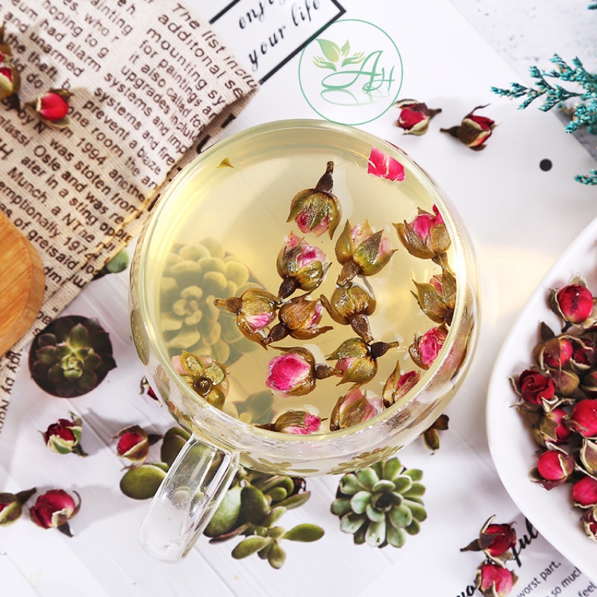 Trà Hoa Hồng Tây Tạng 100gr Sấy Khô Nguyên Nụ Thơm Đẹp Đẹp Da, Giảm Stress, Thải Độc, Chống lão hóa