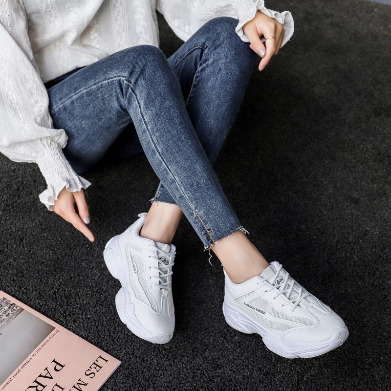 [CLEARANCE Bán giải phóng mặt bằng] Giầy thể thao nữ Sneakers💥, ULzzang 😍Giay the thao màu trắng 😍  (2382&2199)