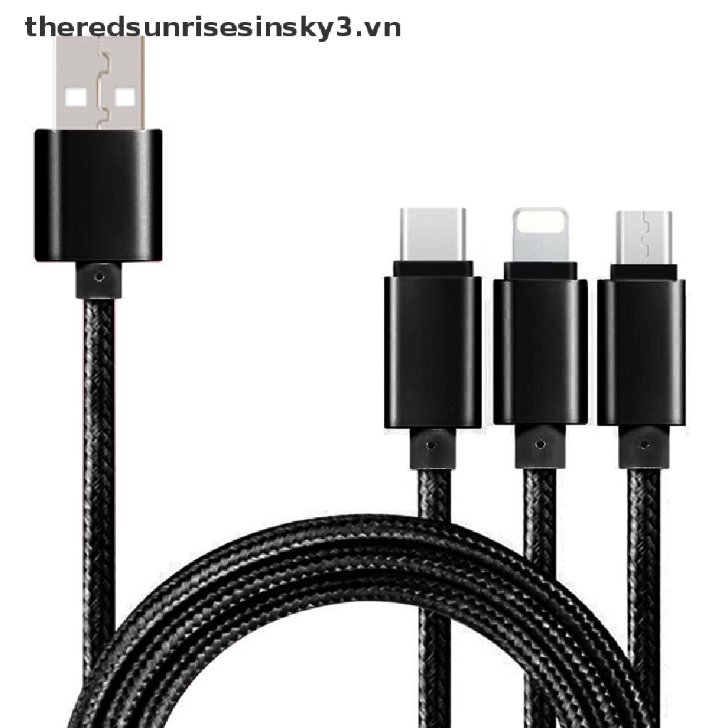 Dây Cáp Sạc 3 Trong 1 Cho iPhone Android