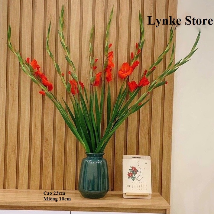 Bình Hoa Lọ Hoa Dáng Chuông Xinh Xắn Men Kính Gốm Sứ Bát Tràng