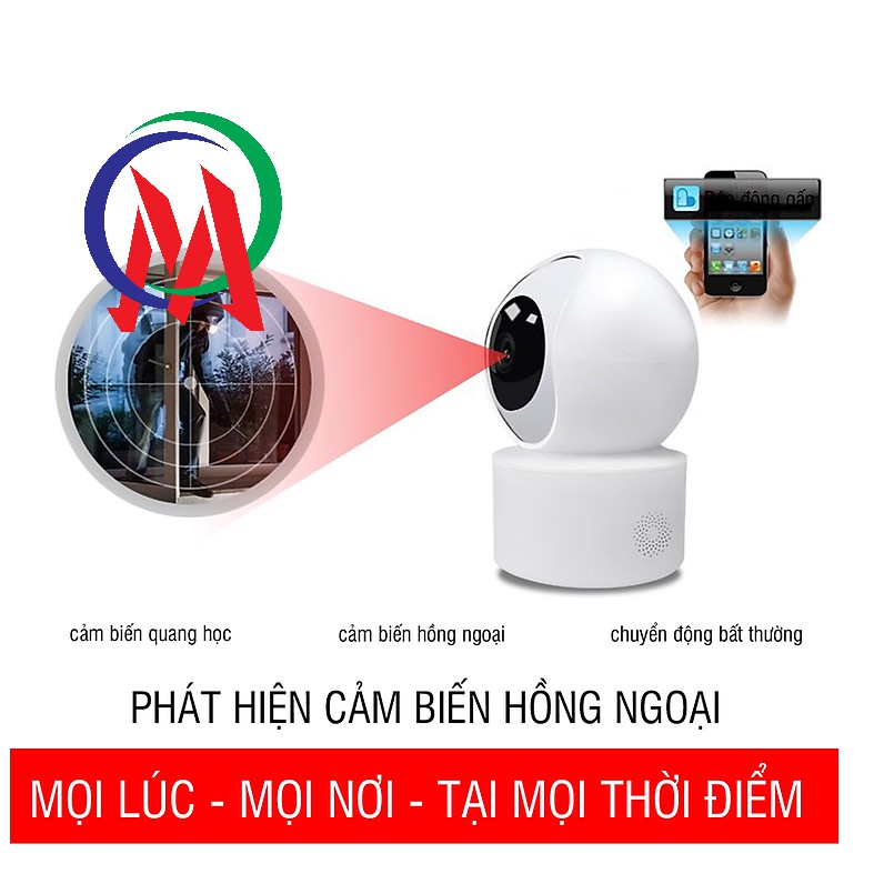 [Bảo Hành 12 Tháng] Camera Wifi- Camera Wifi IP- Camera Quan Sát Trong Nhà CARE CAM 2.0- YH200 (1080FullHD)